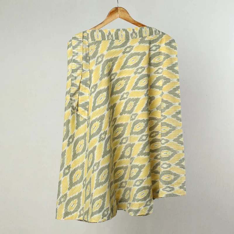 Yellow - Pochampally Ikat Cotton Wrap Around Skirt 22