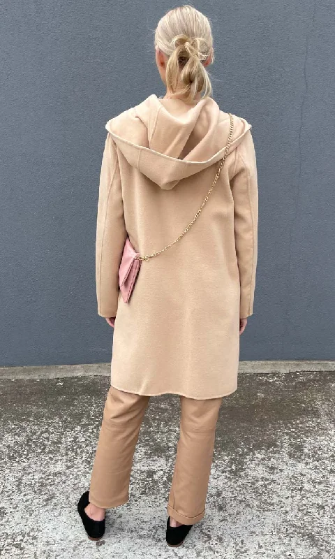 Marella Hooded Coat - Light Camel