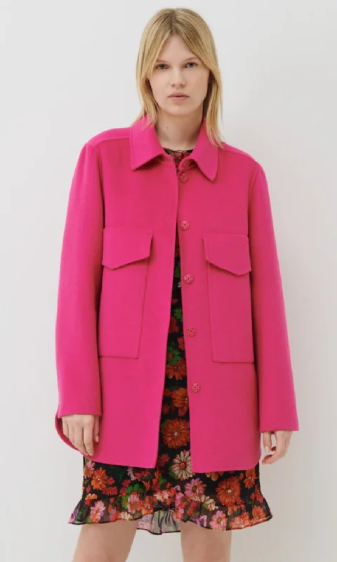 Marella Lino Short Coat - Fuchsia