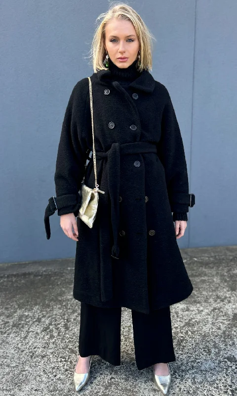 OP Black Wool Coat