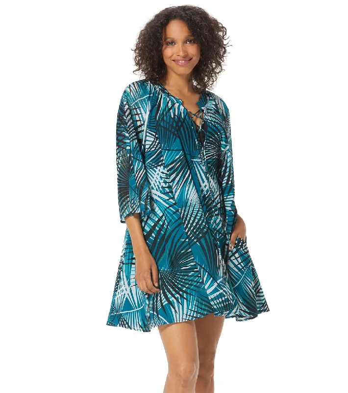 Coco Reef Women's Endless Summer Wanderlust Cover Up Dress Teal Cove