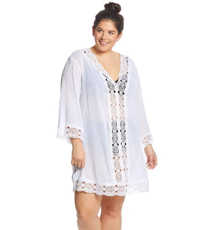 La Blanca Plus Size Island Goddess Tunic White