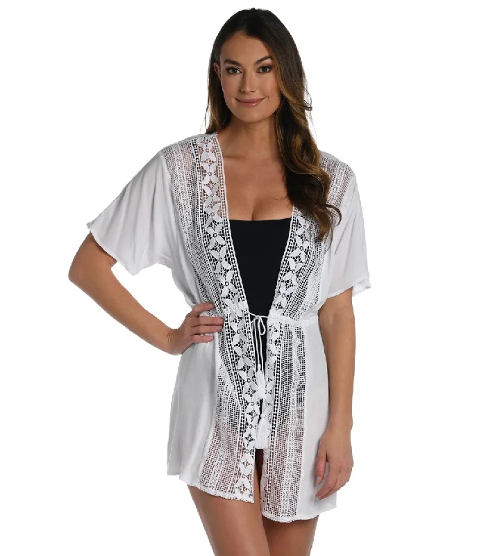 La Blanca Women's Coastal Covers Kimono White