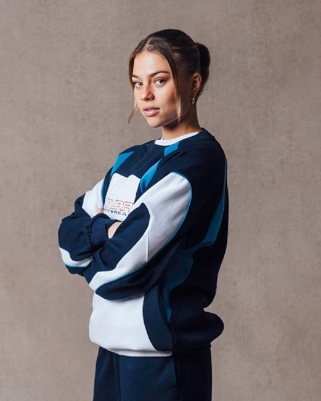 AC: 1-002 - Women's Edmonton Sweater - Navy/White