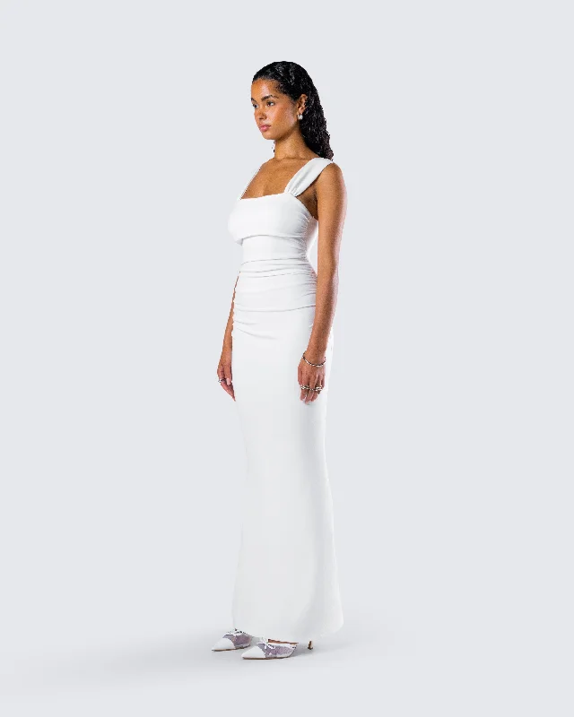 Alexandra White Jersey Maxi Dress