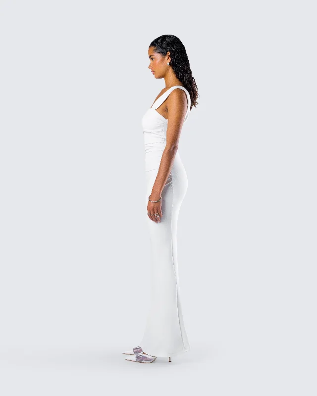 Alexandra White Jersey Maxi Dress