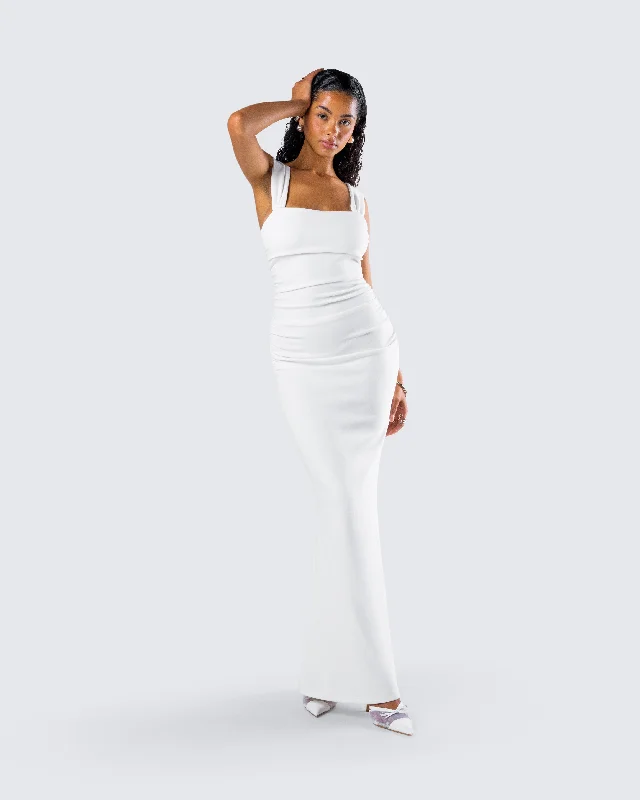 Alexandra White Jersey Maxi Dress