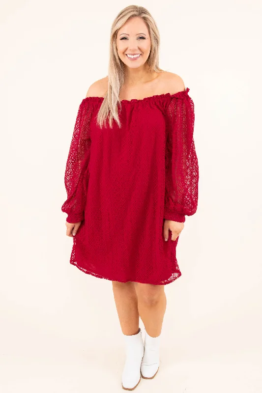 Beach Date Night Dress, Red