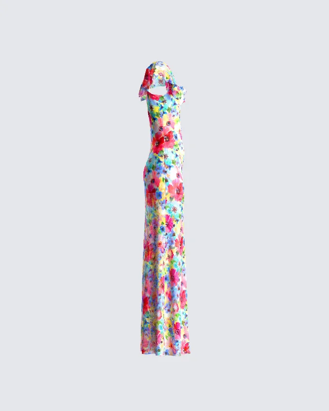 Helga Printed Floral Maxi Dress