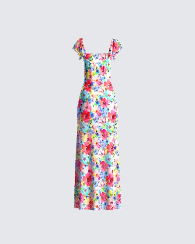 Helga Printed Floral Maxi Dress