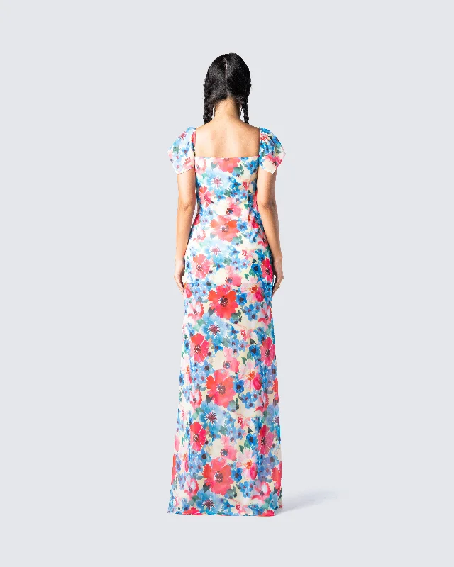 Helga Printed Floral Maxi Dress