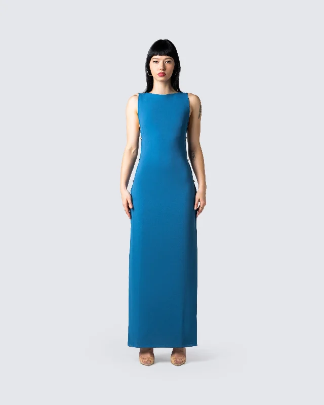 Jenara Navy Maxi Dress