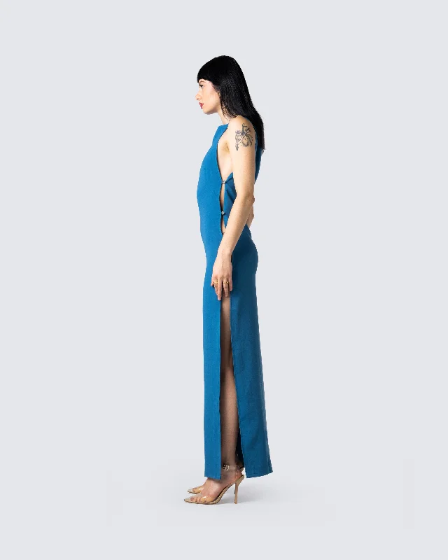 Jenara Navy Maxi Dress