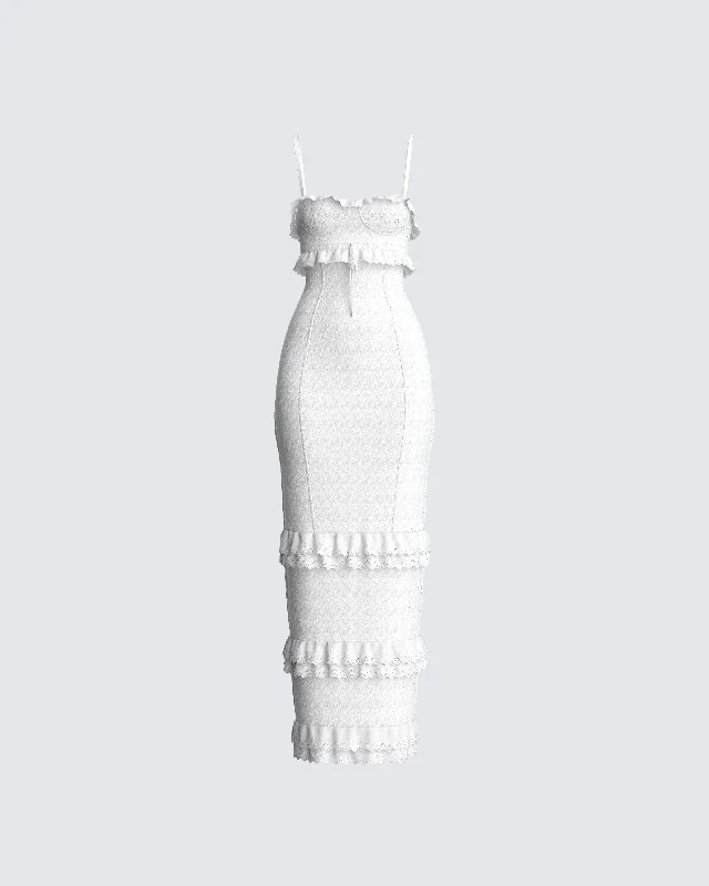 Juniper White Eyelet Maxi Dress