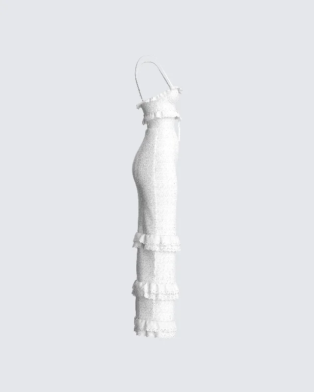 Juniper White Eyelet Maxi Dress