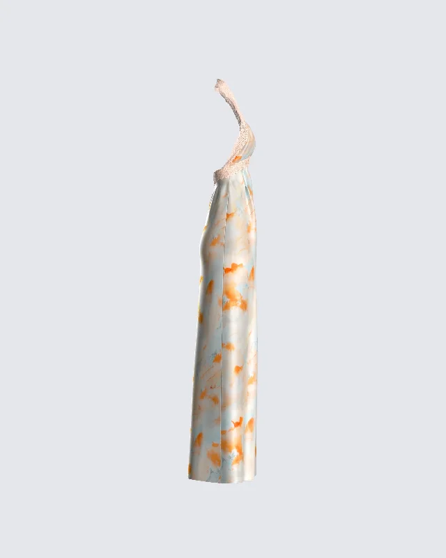 Landon Abstract Print Maxi Dress