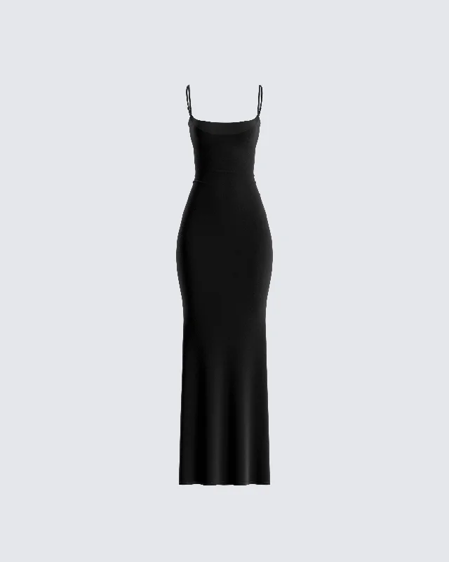 Lilibet Black Maxi Dress