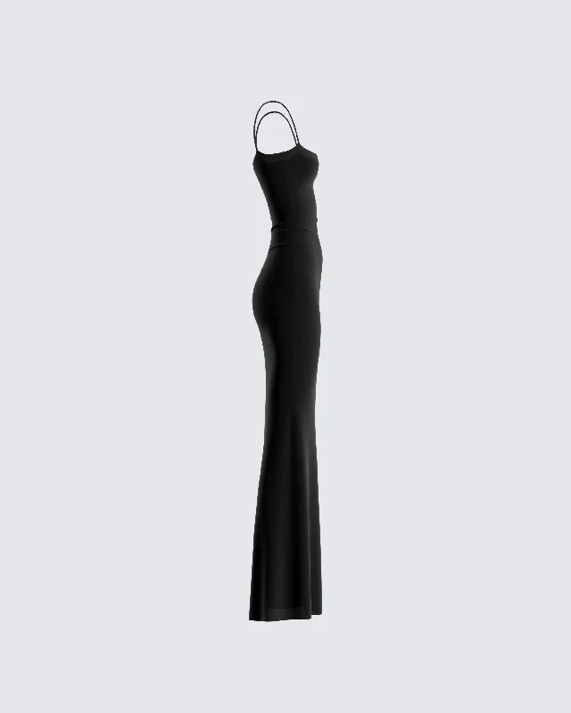 Lilibet Black Maxi Dress