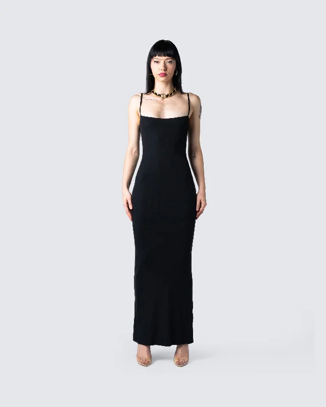 Lilibet Black Maxi Dress