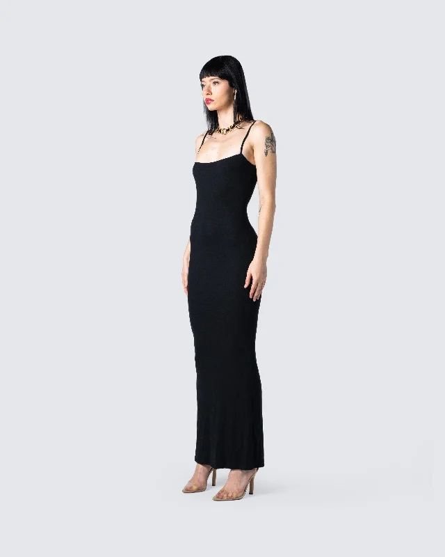 Lilibet Black Maxi Dress