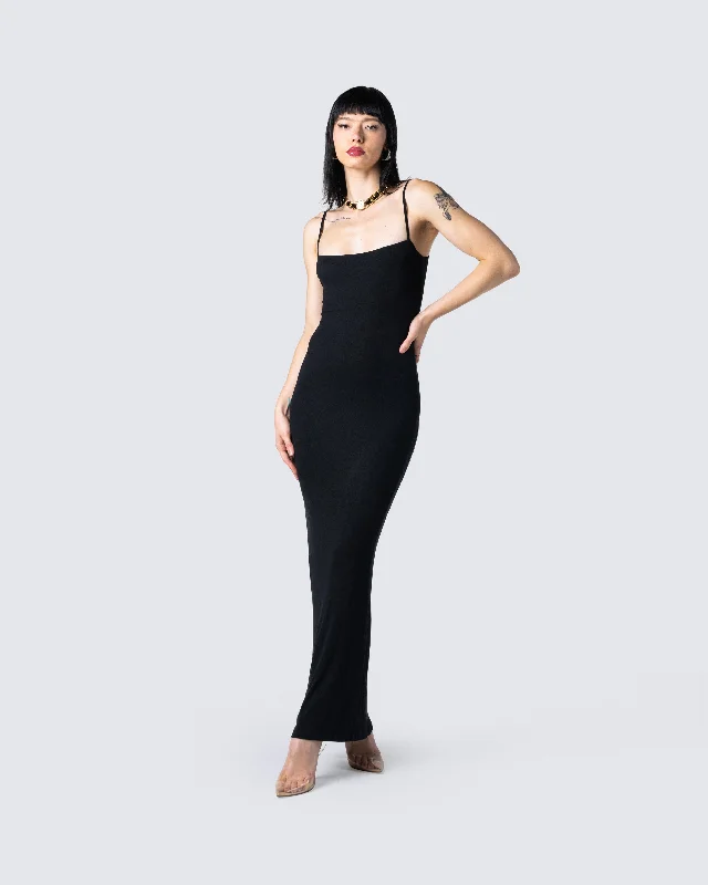 Lilibet Black Maxi Dress