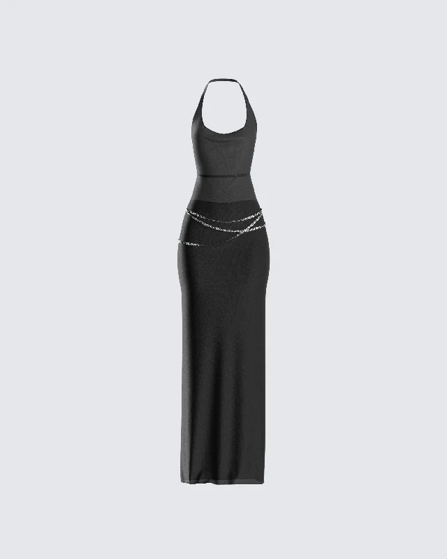 Marcel Black Halter Maxi Dress