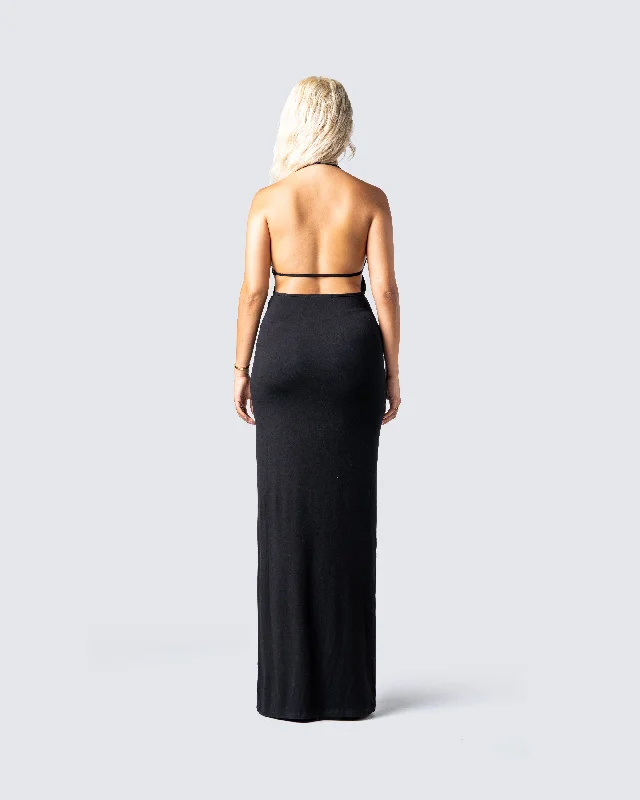 Marcel Black Halter Maxi Dress