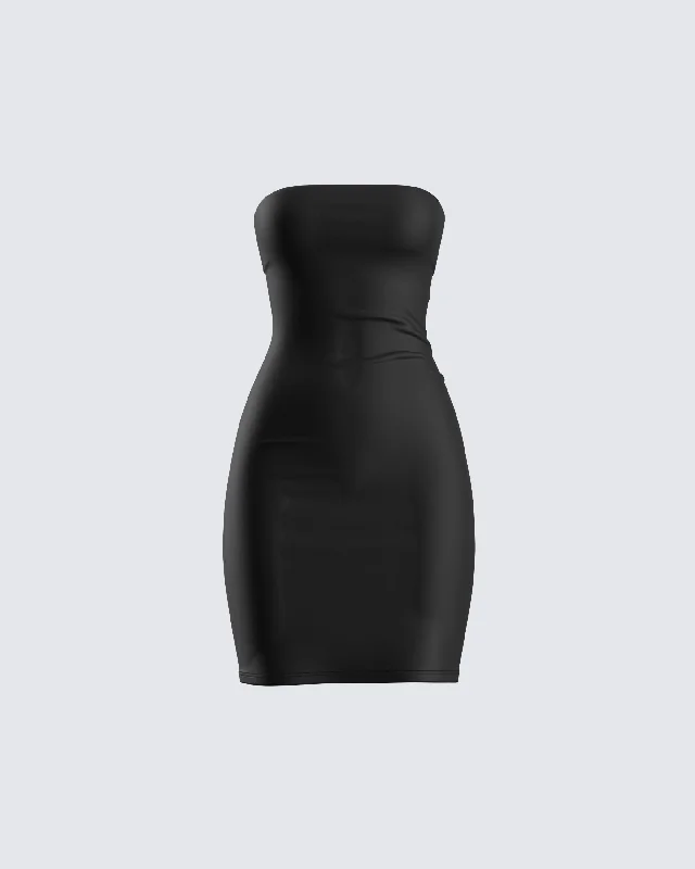 Maxine Black Jersey Tube Dress