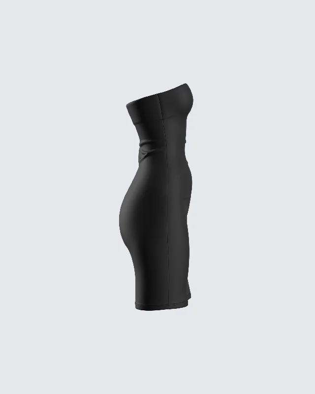 Maxine Black Jersey Tube Dress