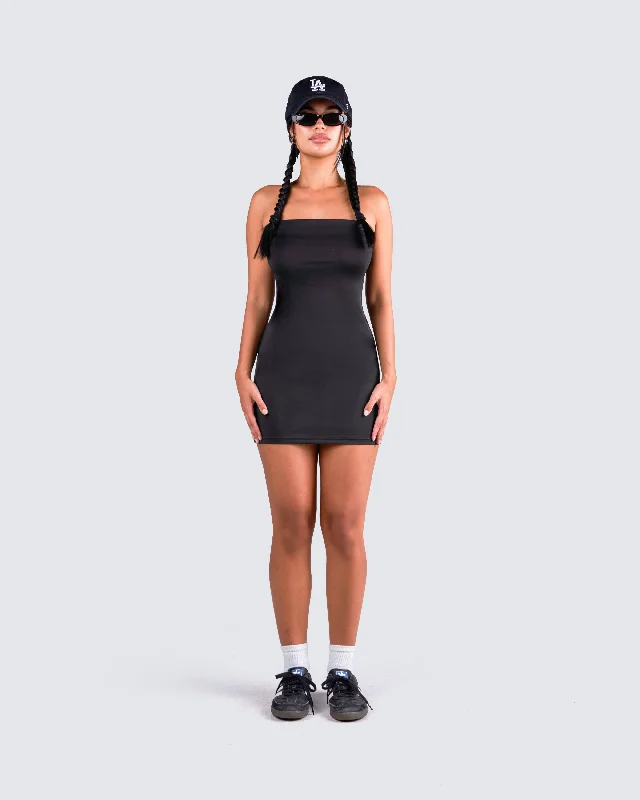 Maxine Black Jersey Tube Dress