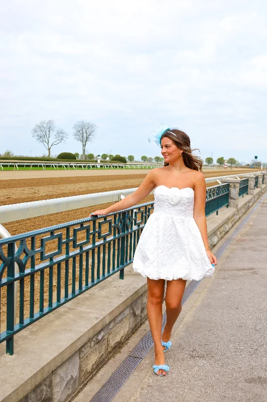 ROSE DETAIL MINI DRESS