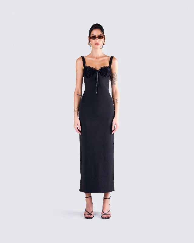 Salma Black Maxi Dress