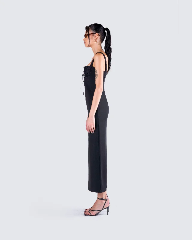 Salma Black Maxi Dress