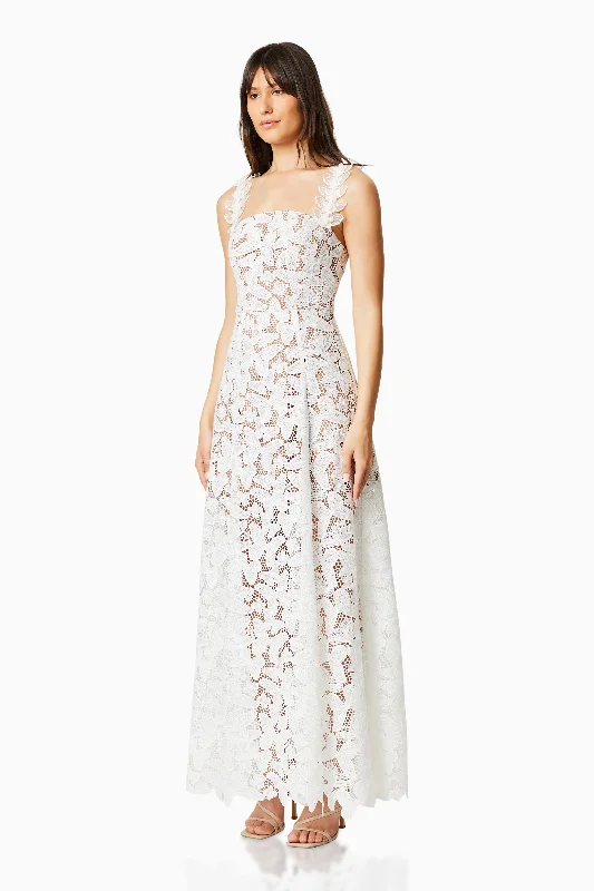 Symi Lace Maxi Dress In White