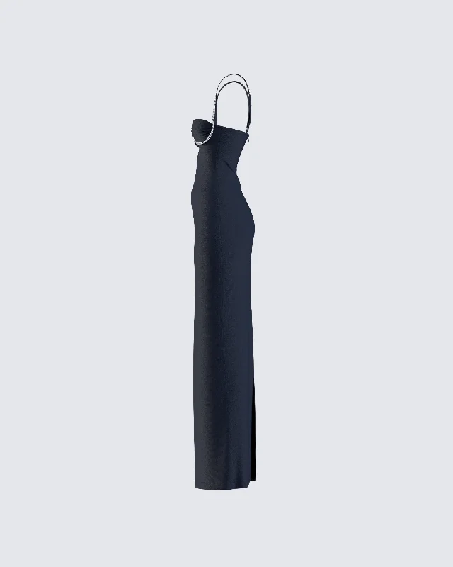 Yara Black Cut Out Maxi Dress