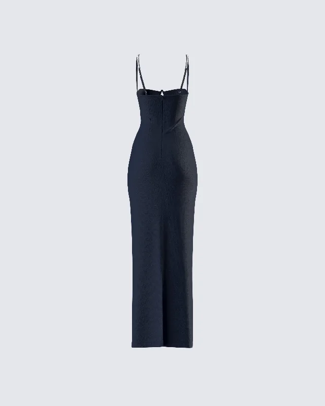 Yara Black Cut Out Maxi Dress