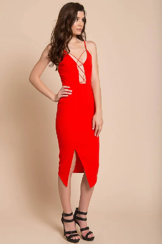 Nora Bodycon Dress Red