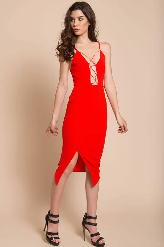 Nora Bodycon Dress Red