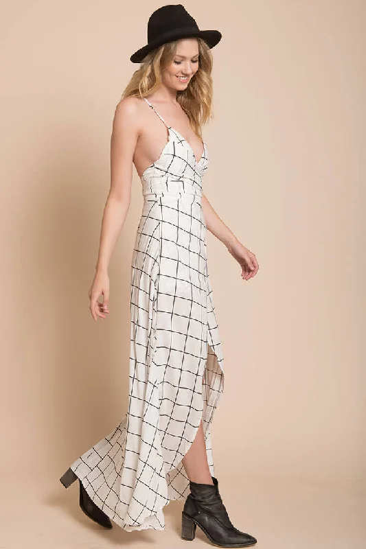 Riva Bodycon Maxi Dress White Print