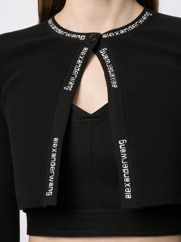 alexander-wang-jacquard-long-sleeve-logo-cardigan-in-stretch-knit-cardigans-300027544blk