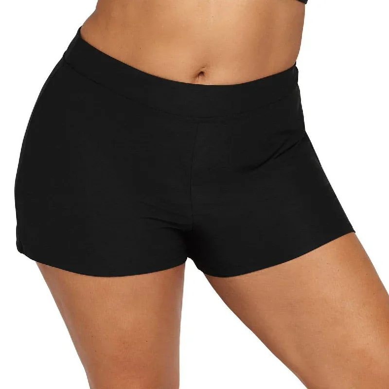 Artesands Swimwear Hues Black Delacroix High Waist Swim Short 4708P