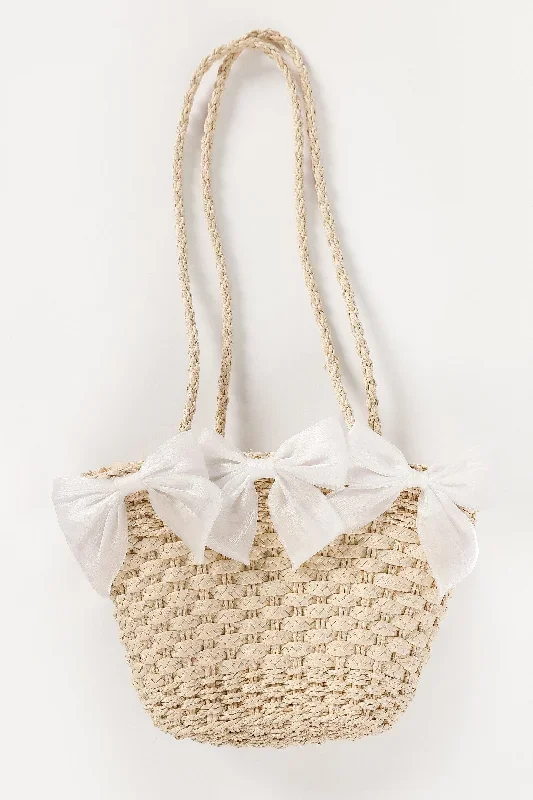 Ashy Bow Bag - Neutral