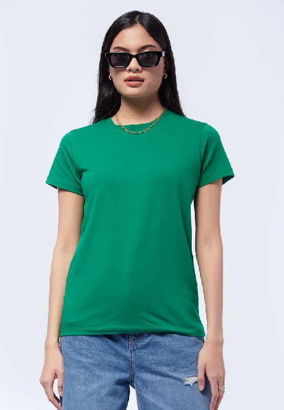 Basic Round Neck Cotton T-Shirt