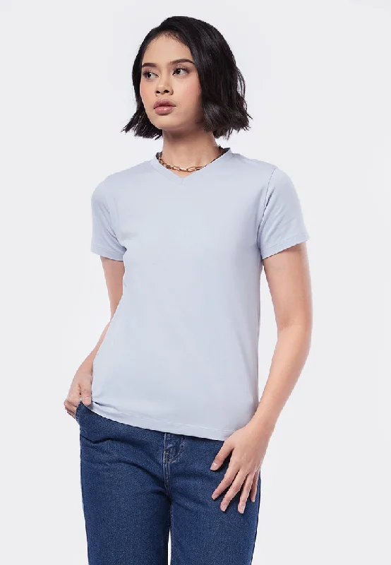 Basic V-Neck Cotton T-Shirt