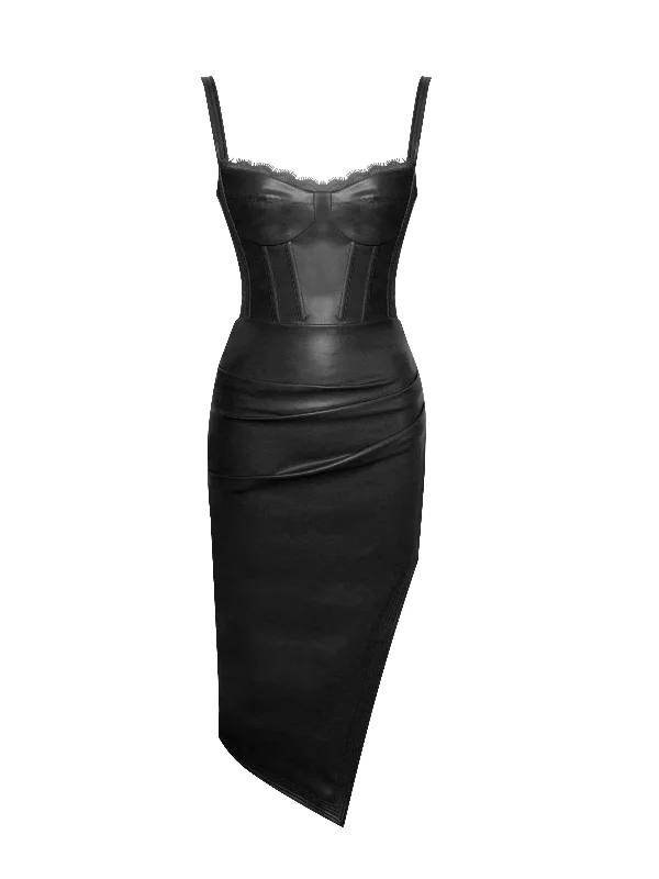 betsy-black-corset-leather-dress-with-lace-detailed