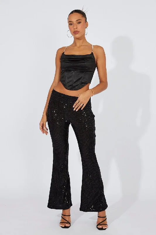 black-flare-leg-pants-high-rise-metallic-bt3752-35pb-2