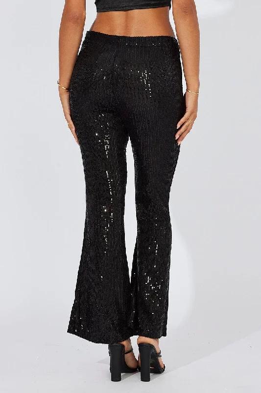 black-flare-leg-pants-high-rise-metallic-bt3752-35pb-2