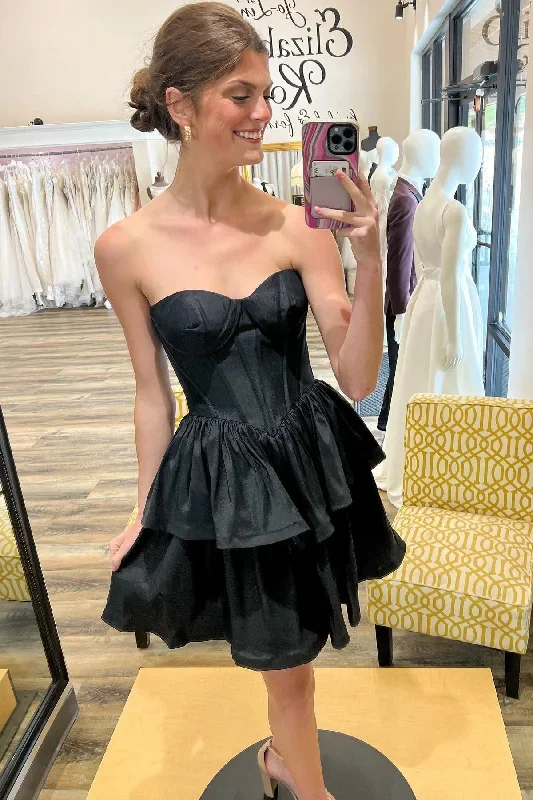 black-sweetheart-multi-layer-a-line-short-party-dress