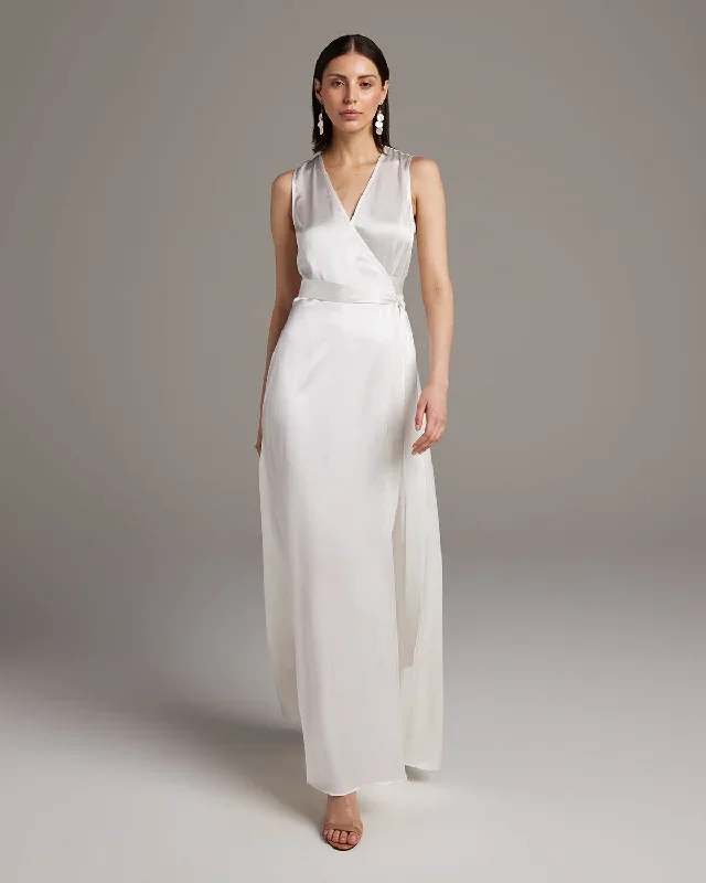 Bridal Frontward Wrap Dress