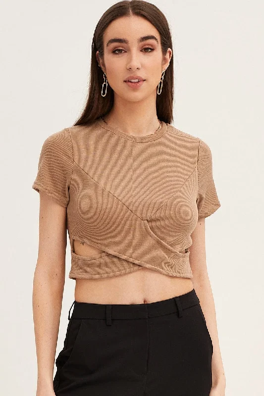 brown-crop-top-short-sleeve-rib-jc1599-47wb